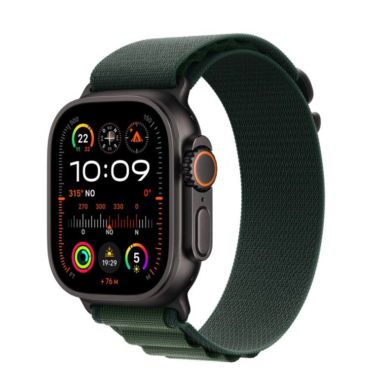 Apple Watch Ultra 2 Cellular 49mm Black Titanium - Dark Green Alpine Loop - Small - EU