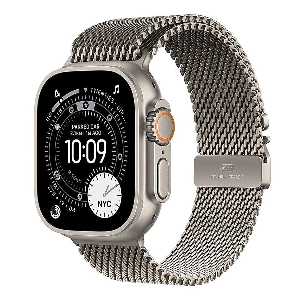 Apple Watch Ultra 3 Cellular 49mm Natural Titanium - Titanium Milanese Loop - Medium - EU