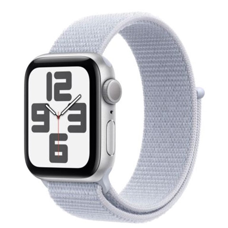 Apple Watch SE Cellular 44mm Silver Aluminium Case with Blue Cloud Sport Loop - EU