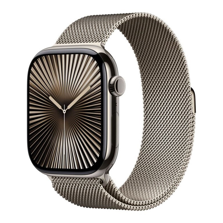 Apple Watch 10 Cellular 42mm Natural Titanium Case with Natural Milanese Loop - EU