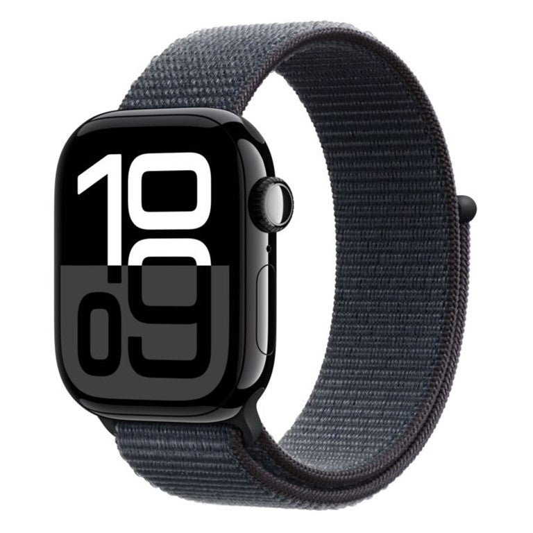 Apple Watch 10 Cellular 46mm Jet Black Aluminium Case with Ink Sport Loop - EU