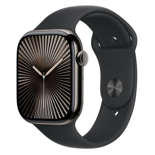 Apple Watch 10 Cellular 46mm Slate Titanium Case with Black Sport Band - M/L - EU