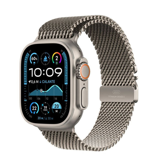 Apple Watch Ultra 2 Cellular 49mm Natural Titanium - Titanium Milanese Loop - L - EU