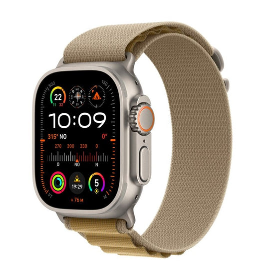 Apple Watch Ultra 2 Cellular 49mm Natural Titanium - Tan Alpine Loop - Large - EU