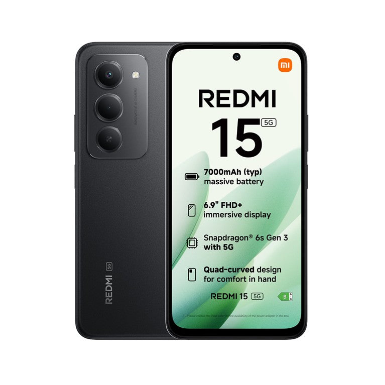 Xiaomi Redmi 15 128Gb 4Gb-RAM 5G Dual Sim - Midnight Black