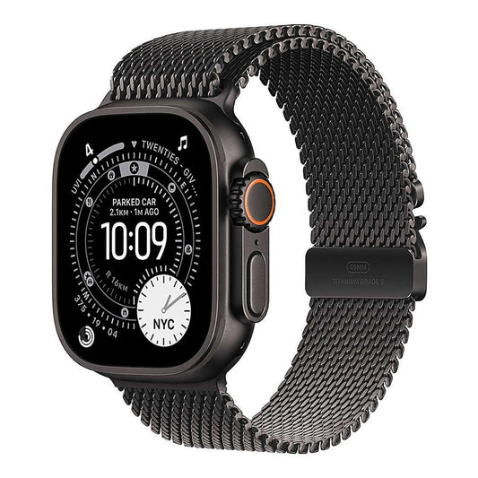 Apple Watch Ultra 3 Cellular 49mm Black Titanium - Titanium Milanese Loop - Small - EU