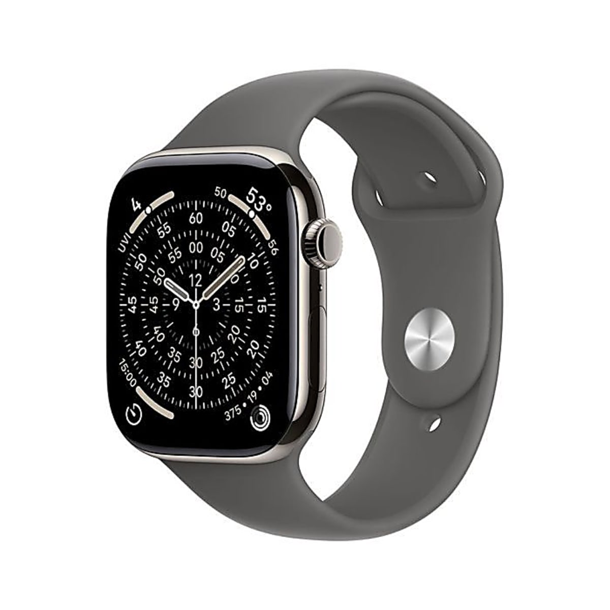 Apple Watch 11 Cellular 42mm Natural Titanium - Stone Grey Sport Band - M/L - EU