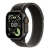 Apple Watch Ultra 3 Cellular 49mm Black Titanium - Black/Charcoal Trail Loop - M/L