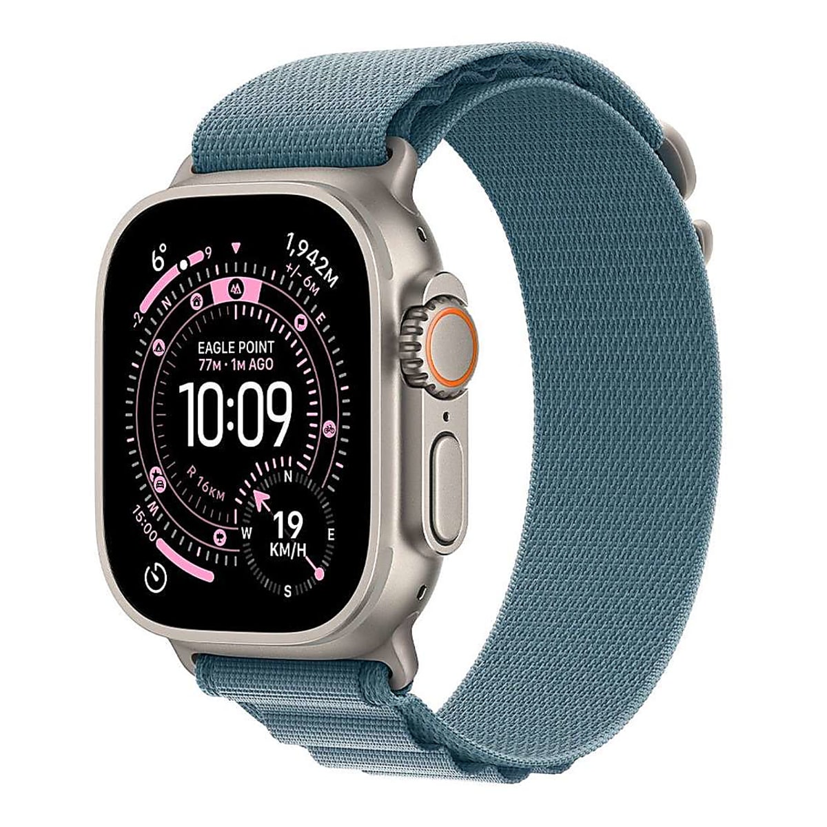 Apple Watch Ultra 3 Cellular 49mm Natural Titanium - Light Blue Alpine Loop - Medium - EU