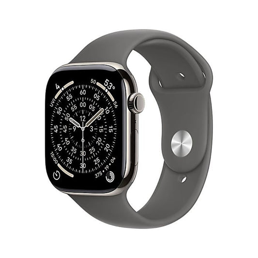 Apple Watch 11 Cellular 42mm Natural Titanium - Stone Grey Sport Band - S/M - EU